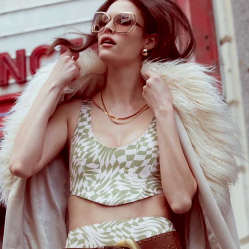 NEW For Love and Lemons Nomi Crop Top - Picture 1 of 3